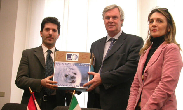 CONSIGNED OVER 13.000 SIGNATURES AGAINST THE SEAL SLAUGHTER